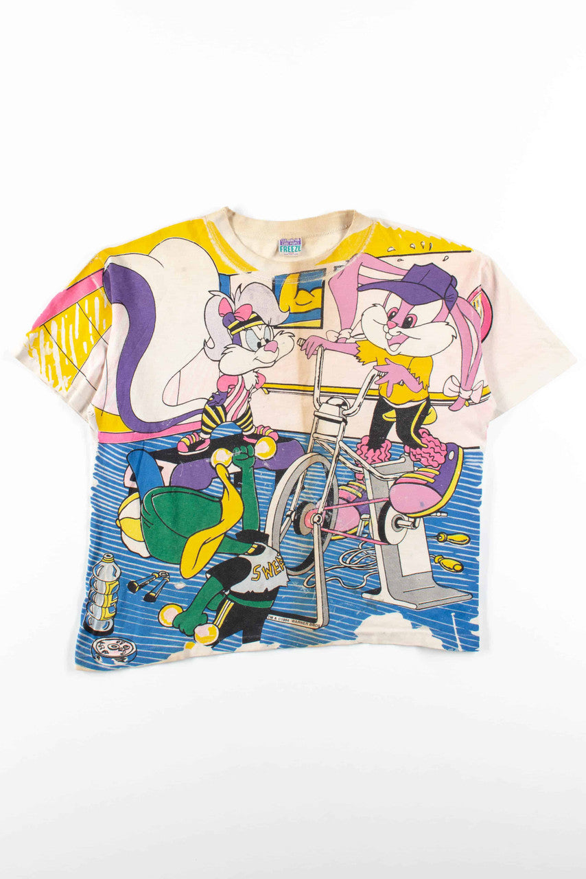 Distressed Tiny Toons Workout T-Shirt