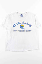 1997 Rams Training Camp Champion T-Shirt (Single Stitch)