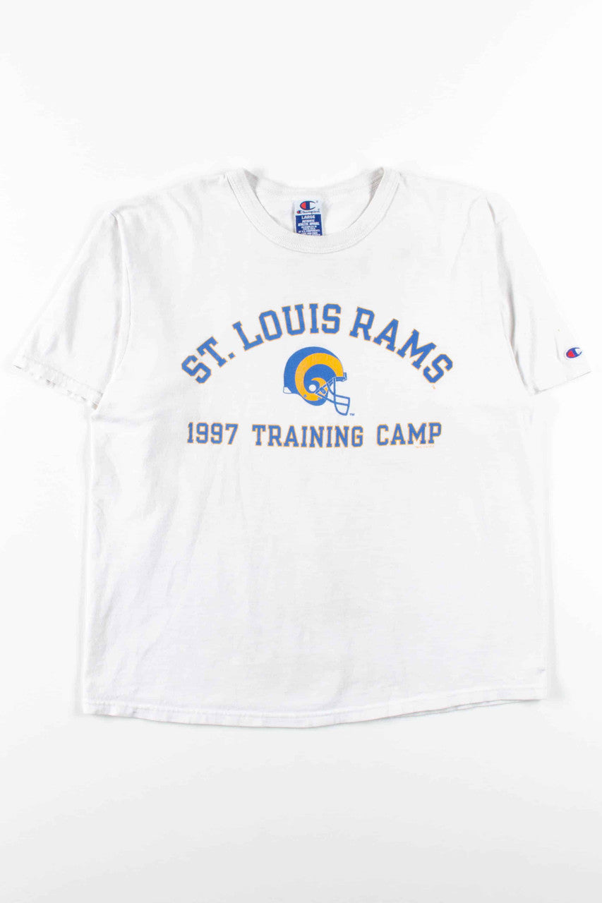 1997 Rams Training Camp Champion T-Shirt (Single Stitch)