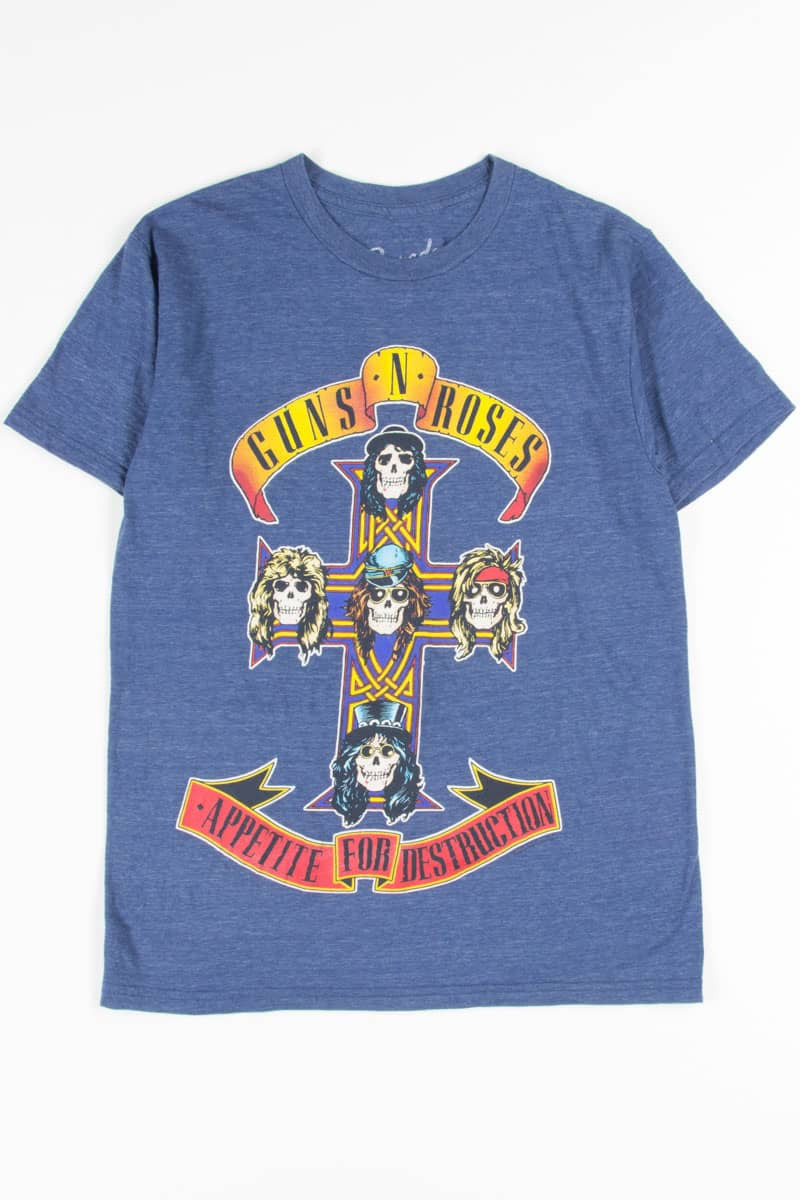 Blue Guns n Roses Appetite for Destruction T-Shirt