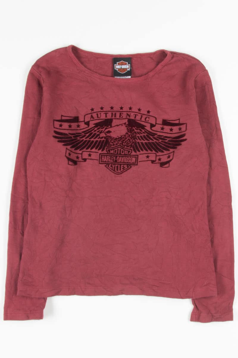 Velvet Detail Hico Harley-Davidson Long Sleeve T-Shirt