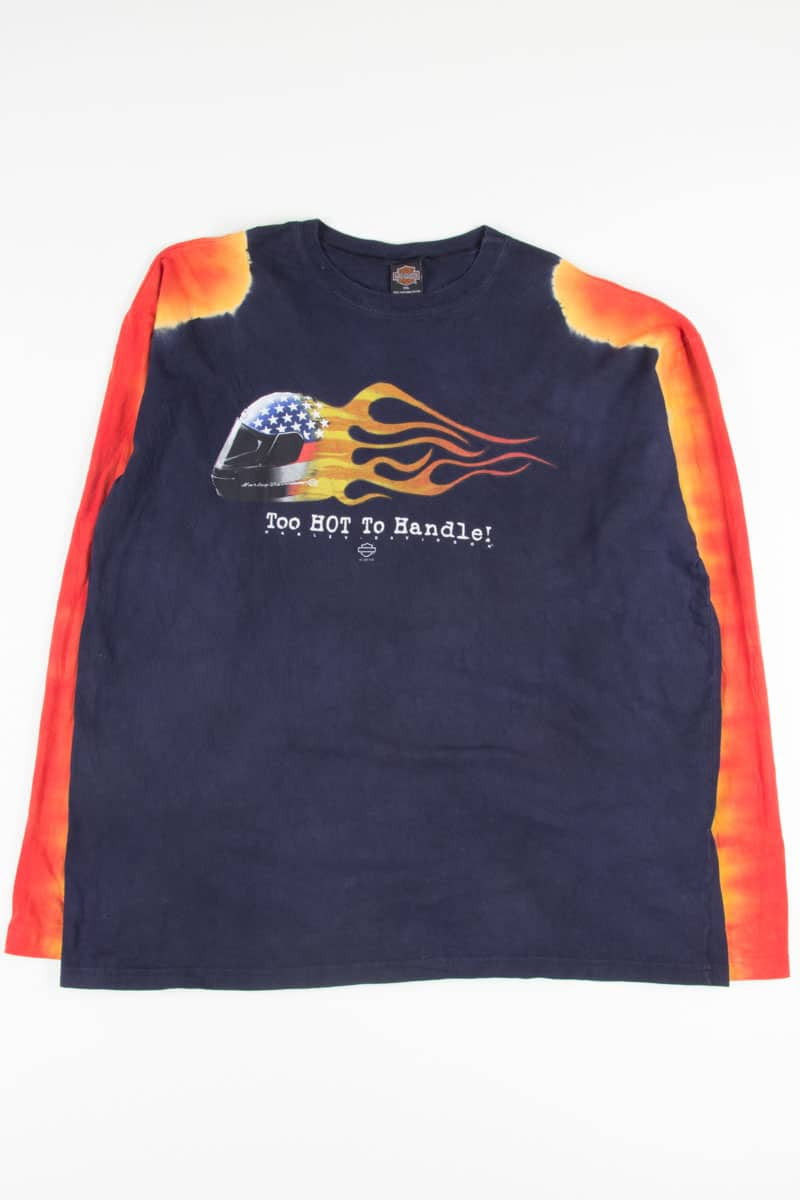 Flame Tie Dye Sleeves Las Vegas Harley-Davidson T-Shirt