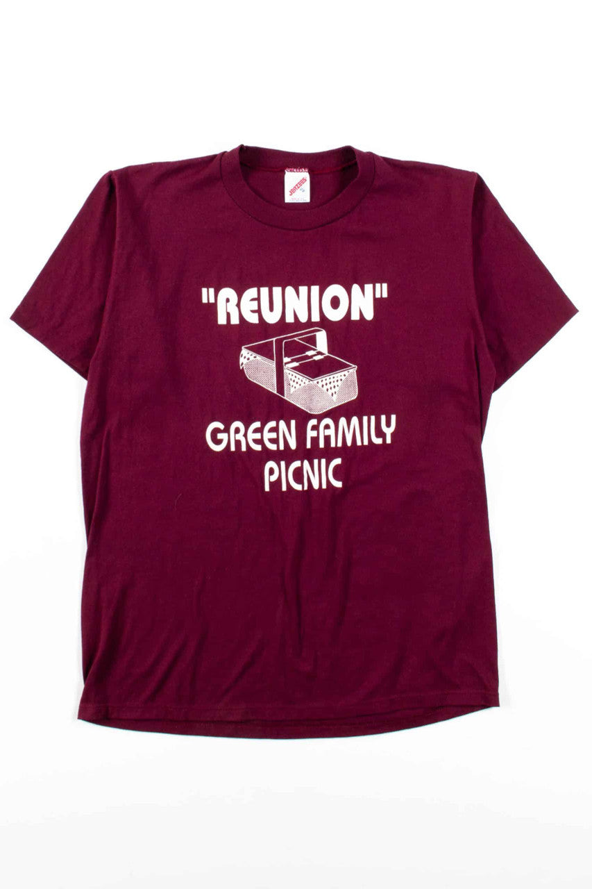 Green Family Picnic Vintage T-Shirt
