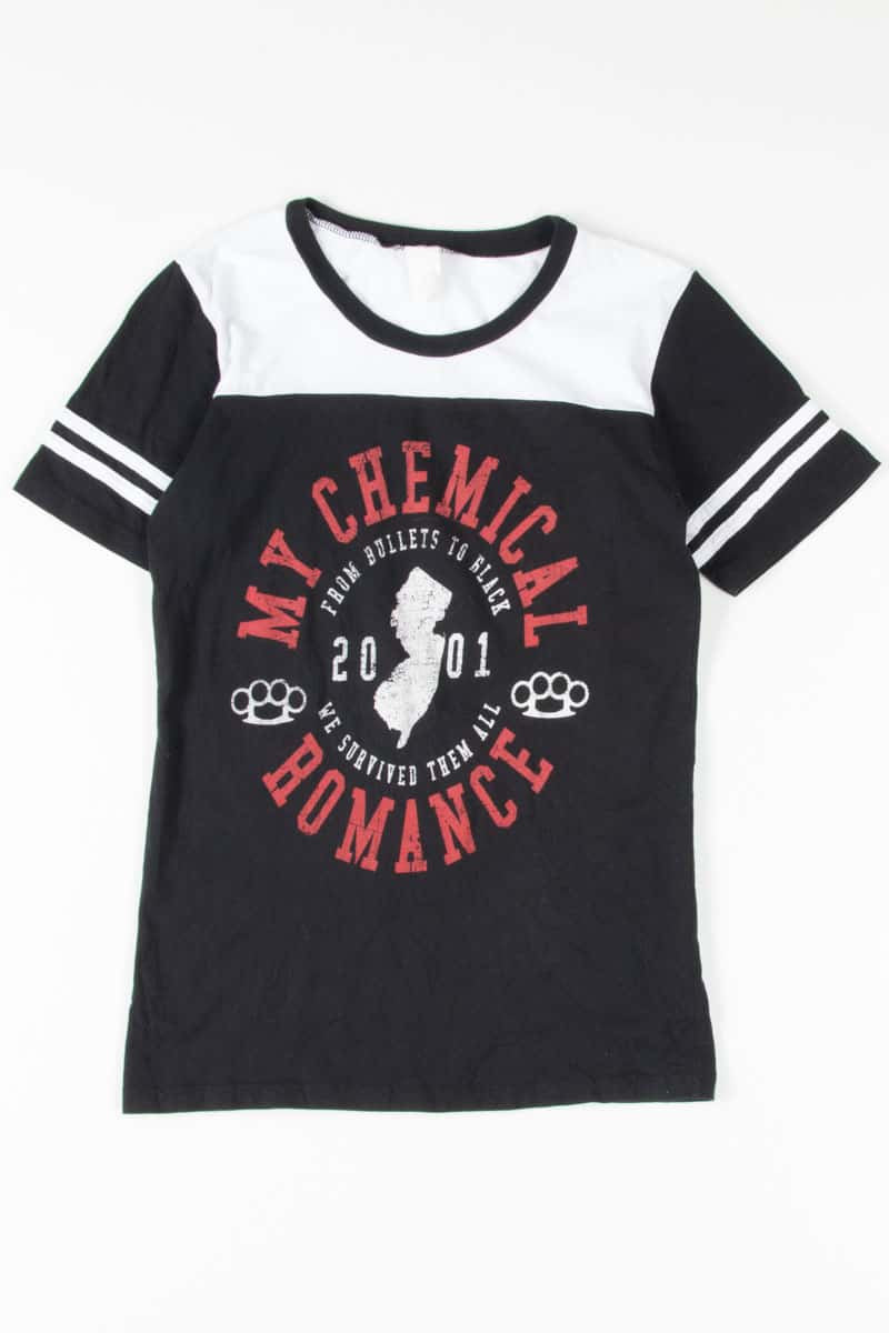 My Chemical Romance Stripe Sleeve Band T-Shirt