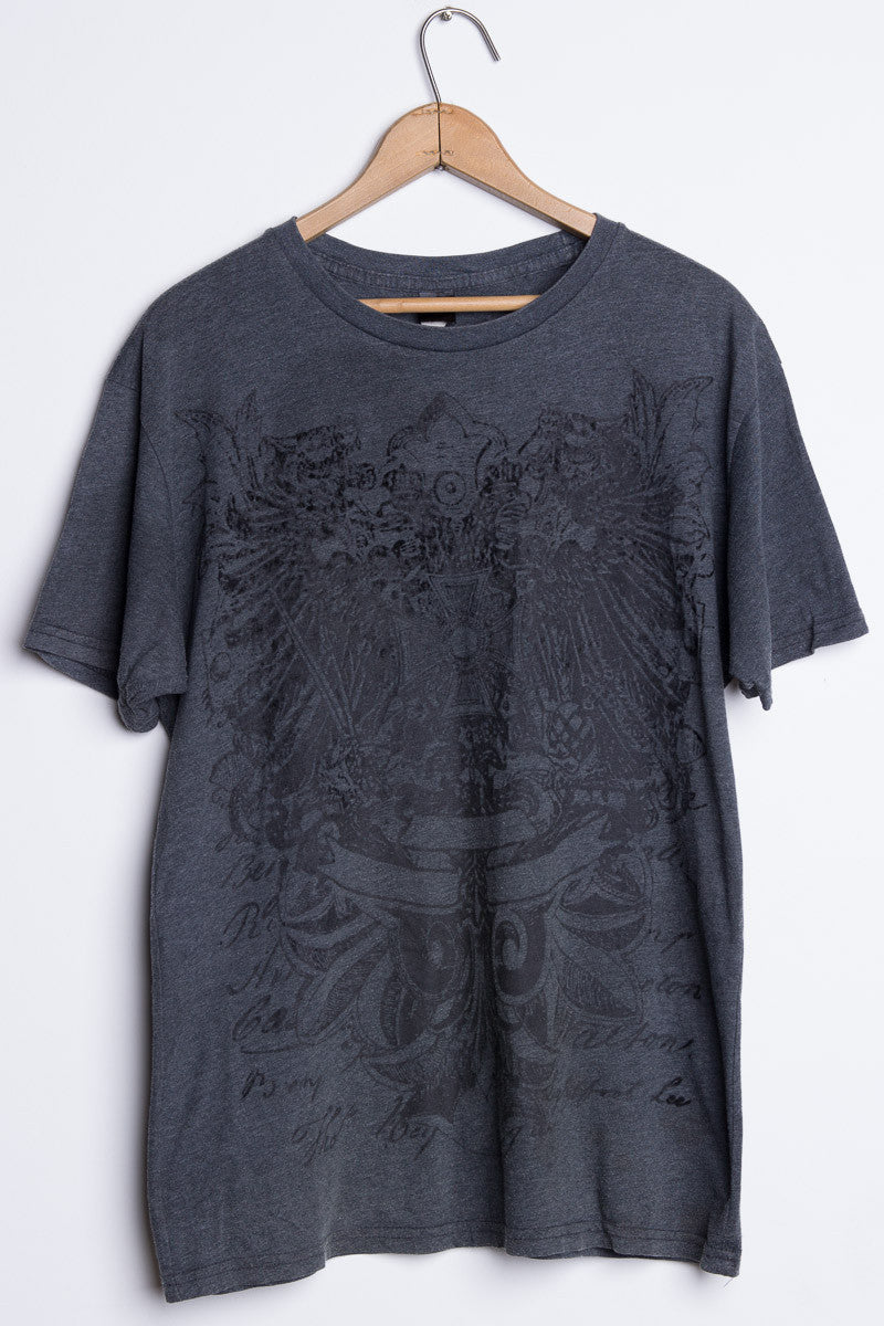 Faded Velvet Cheesy Pattern Tee