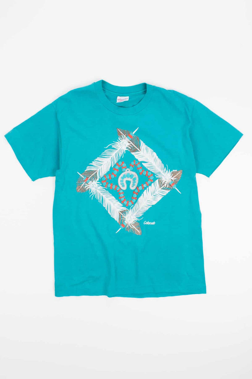 Colorado Turquoise Vintage T-Shirt (Single Stitch)