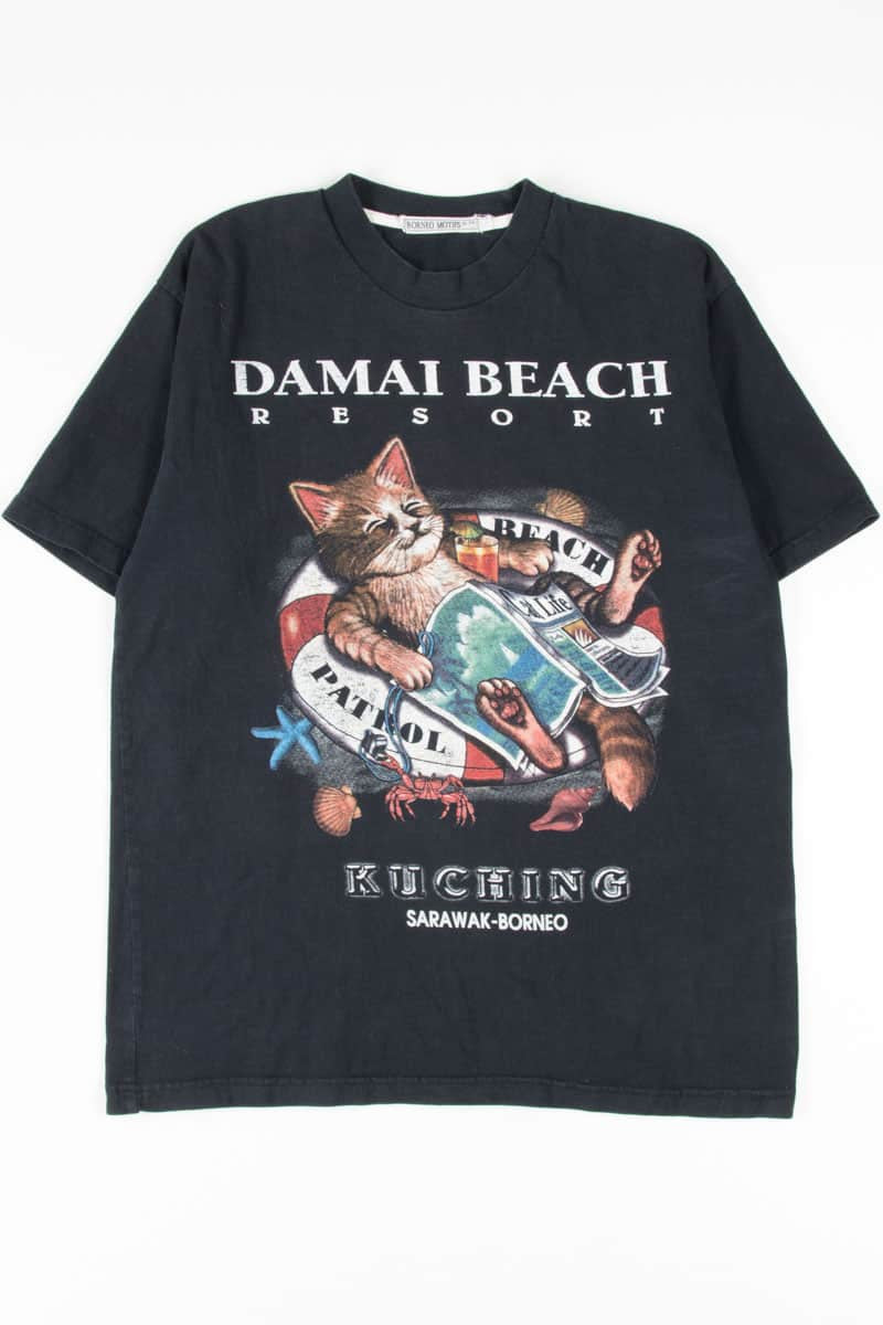 Damai Beach Resort Relaxing Cat T-Shirt