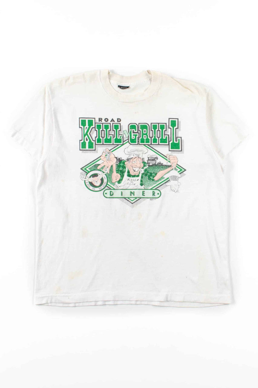 Road Kill N Grill Diner T-Shirt (1992, Single Stitch)