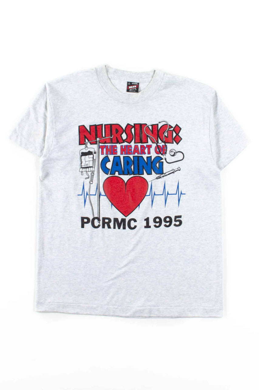 Nursing: The Heart of Caring T-Shirt (1995, Single Stitch)
