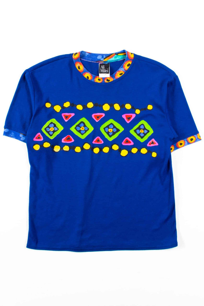 Blue Paint Shapes T-Shirt