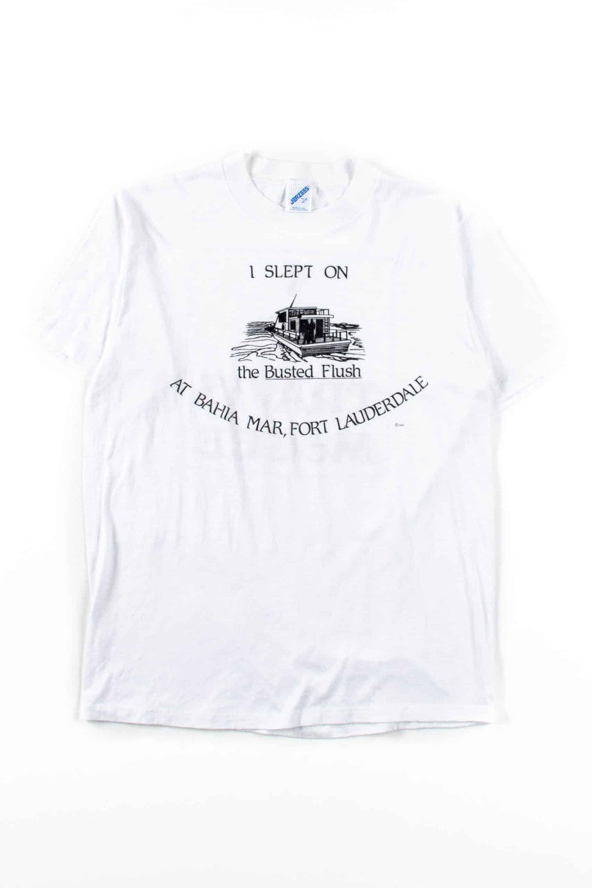 I Slept On The Busted Flush T-Shirt (1990, Single Stitch)