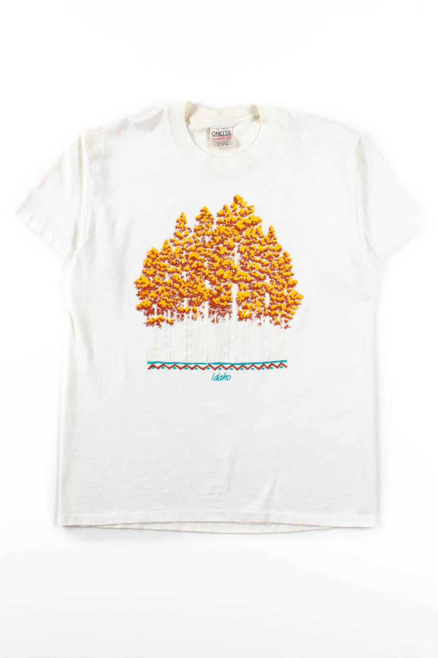 Idaho Autumn Trees T-Shirt (Single Stitch)