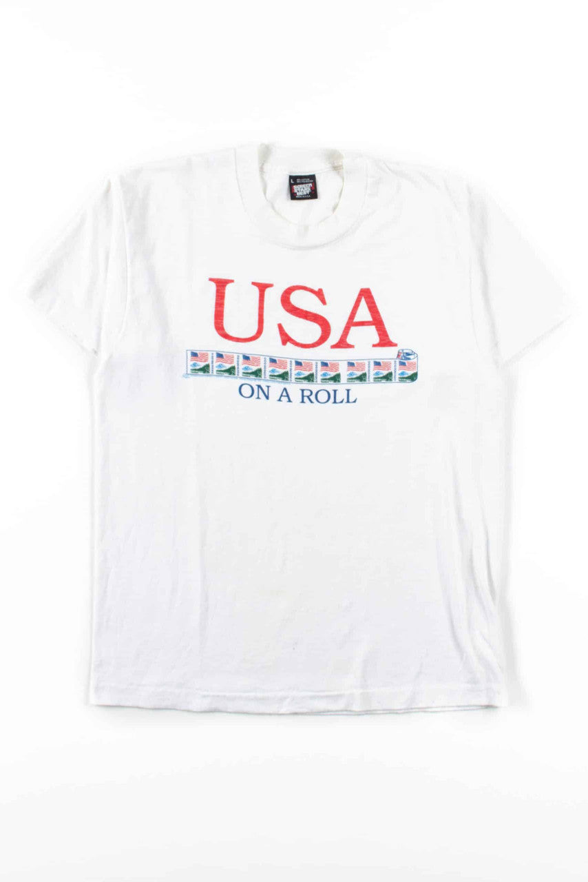 USA On A Roll T-Shirt (1988, Single Stitch)