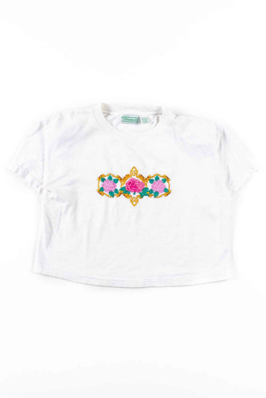 Floral Cropped T-Shirt
