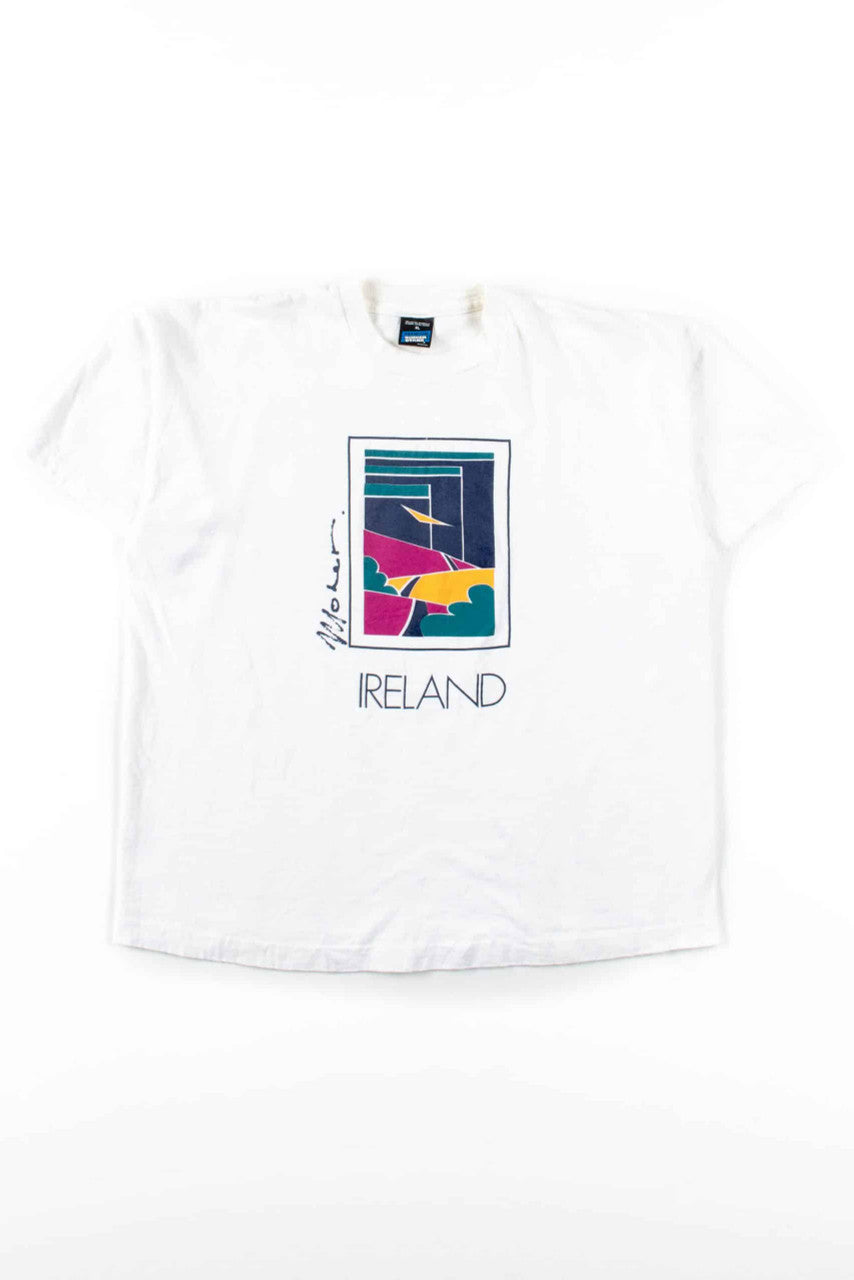 Ireland Abstract Painting T-Shirt (Single Stitch)