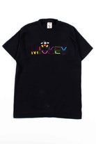 Mickey Black Multicolor T-Shirt (Single Stitch)