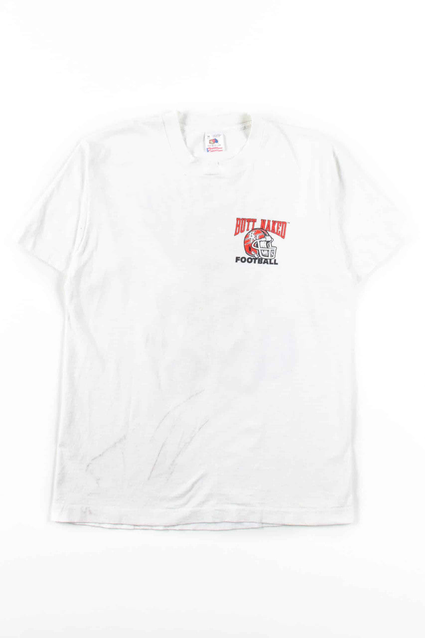 Butt Naked Football T-Shirt (1992, Single Stitch)