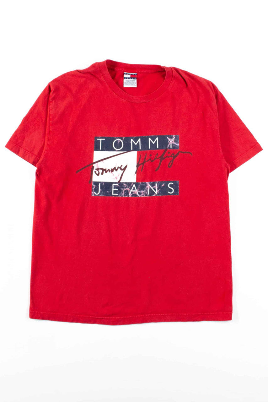 Red Tommy Jeans Logo T-Shirt