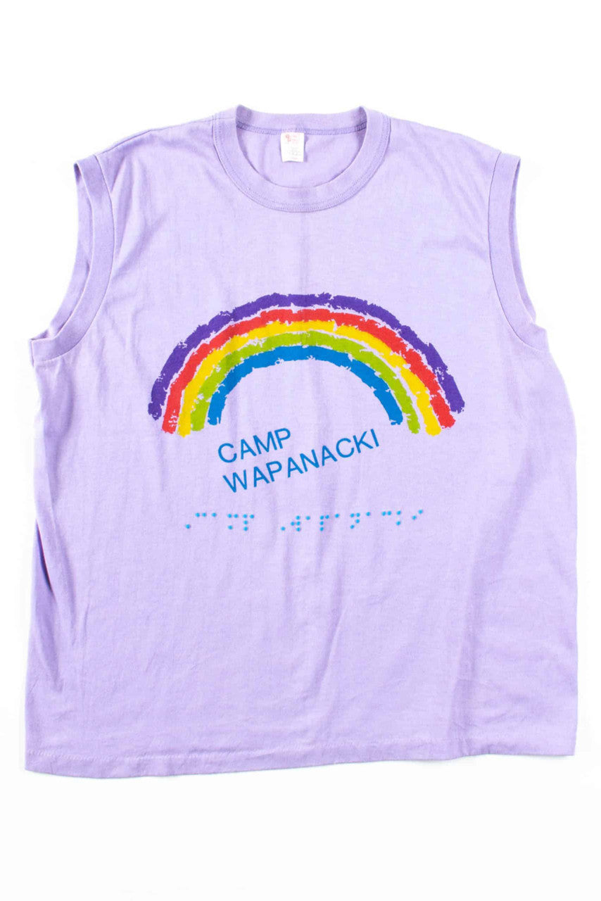 Camp Wapanacki Braille Sleeveless T-Shirt (Single Stitch)
