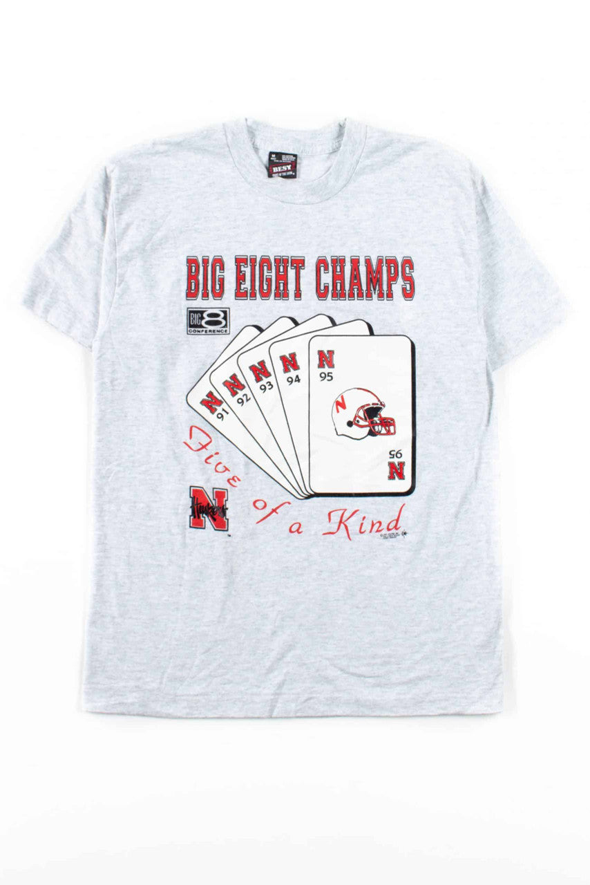 Nebraska Big Eight Champs T-Shirt (1995, Single Stitch)