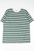 Cream & Green Striped T-Shirt