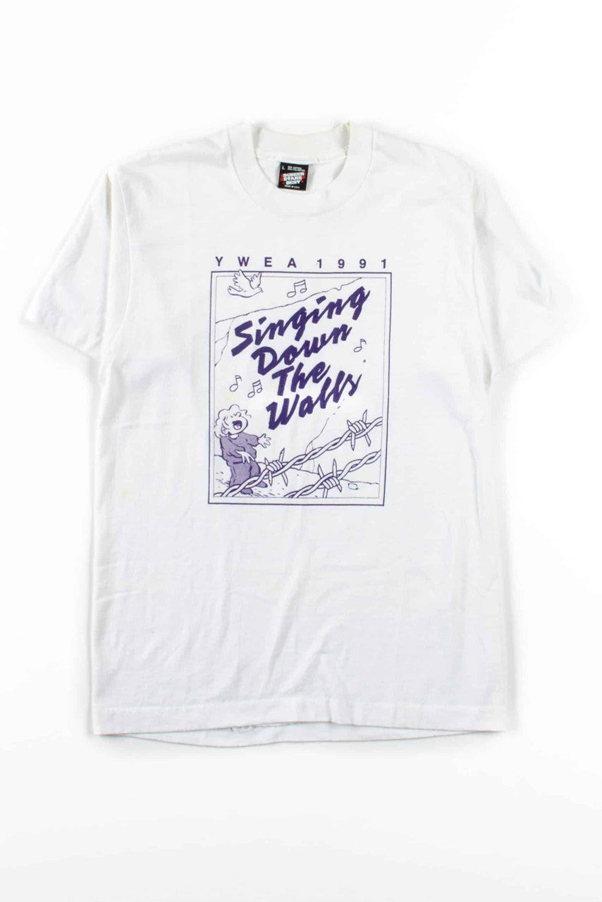 Singing Down The Walls T-Shirt (1991, Single Stitch)
