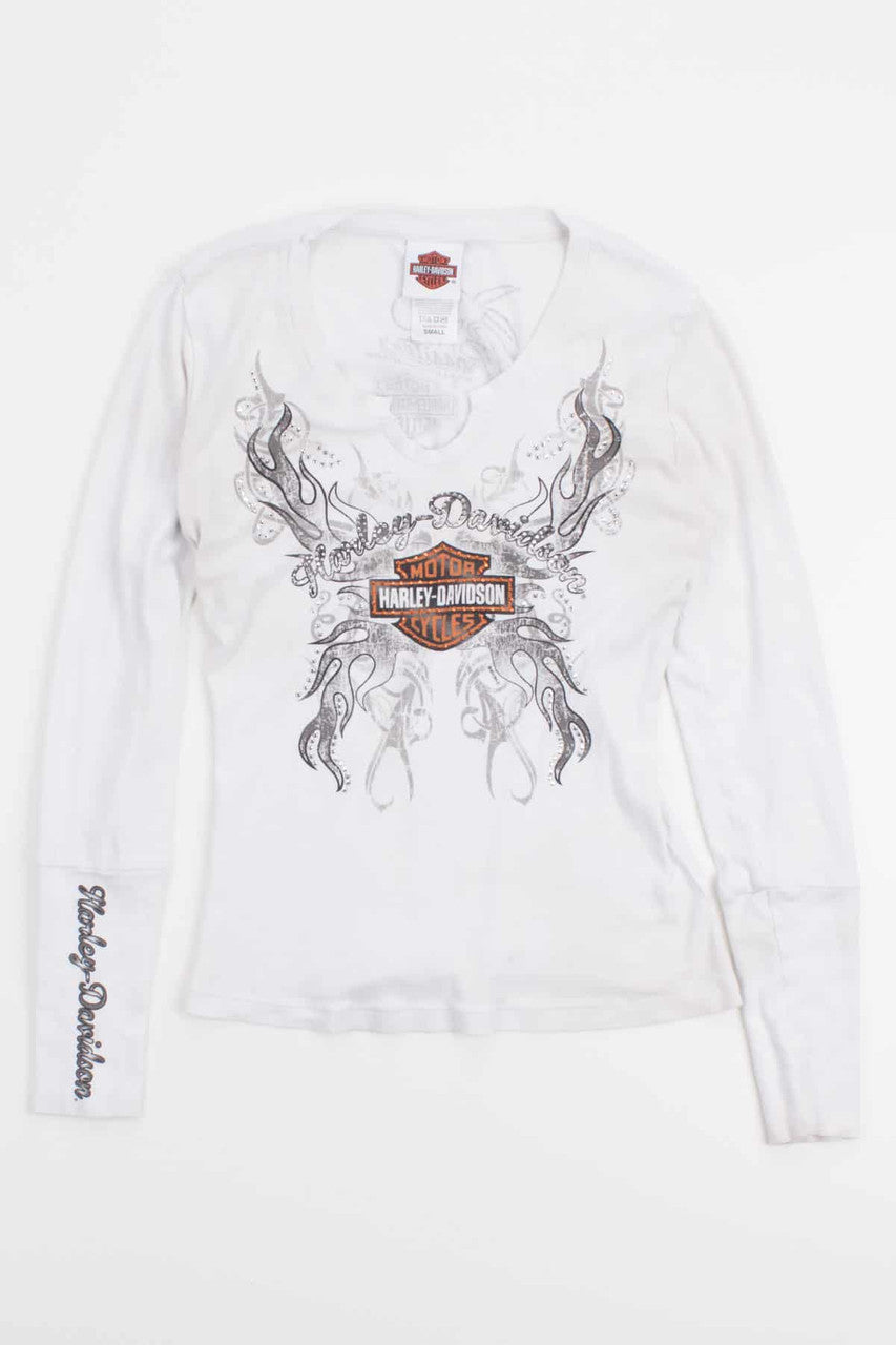Bedazzled Harley Davidson Long Sleeve