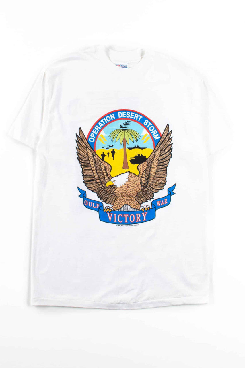 Operation Desert Storm Victory T-Shirt (1991, Single Stitch)