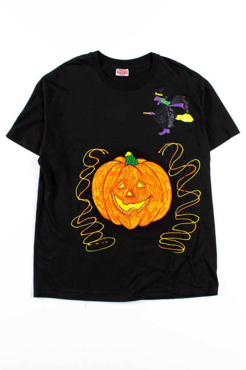 Halloween Jack-O-Lantern T-Shirt (Single Stitch)