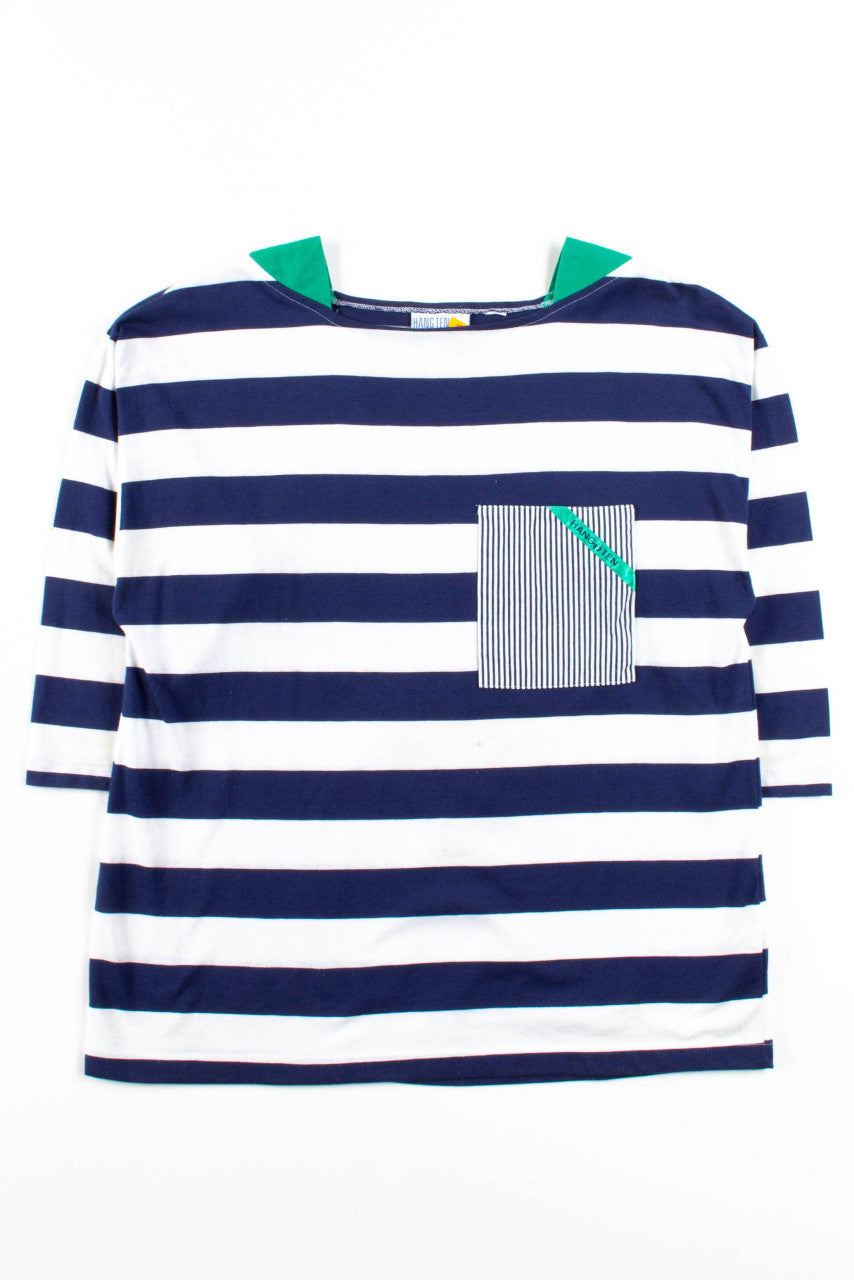 Hang Ten Striped Half Sleeve T-Shirt