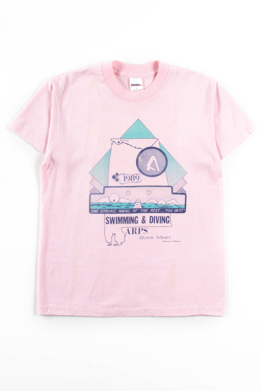 Florence Alabama Swimming & Diving T-Shirt (1989, Single Stitch)