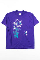 Purple Hummingbirds T-Shirt (1990, Single Stitch)