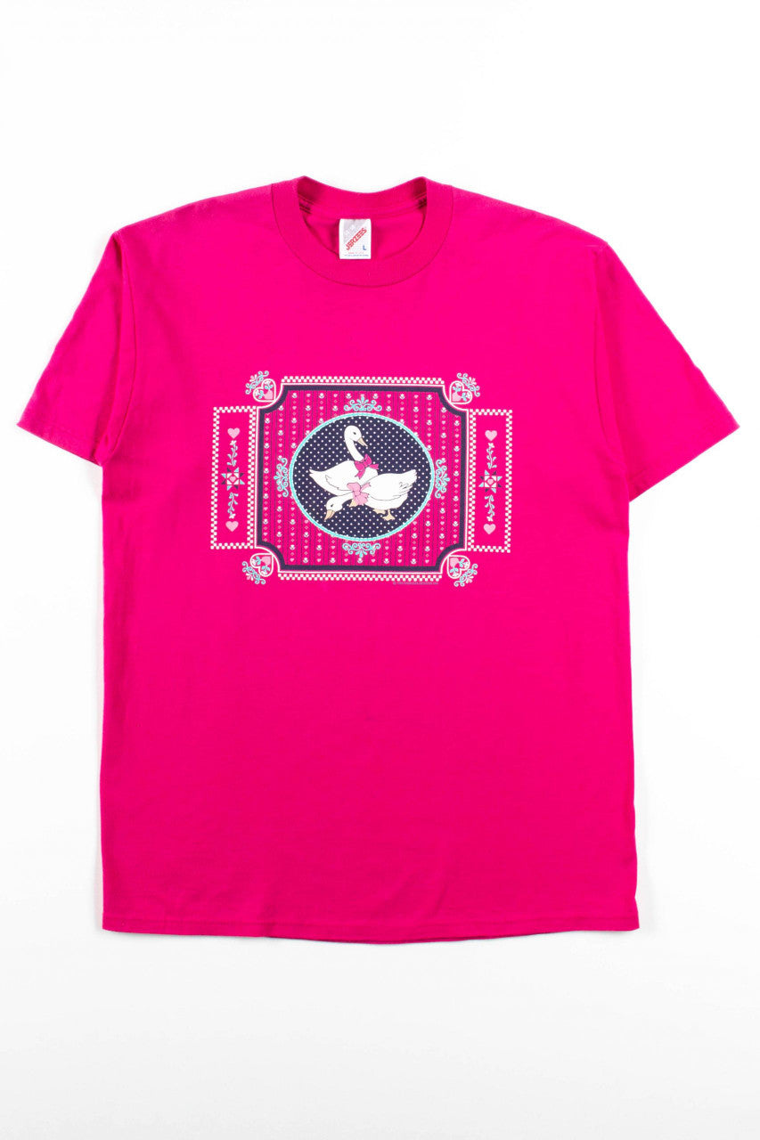 White Geese Granny T-Shirt (1993, Single Stitch)