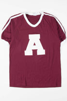 Burgundy Striped Shoulder T-Shirt