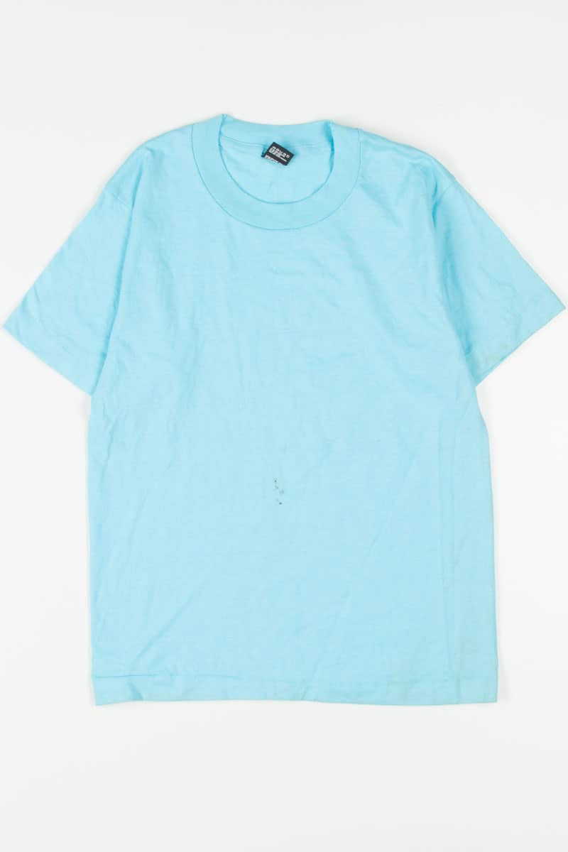 Stained Light Blue Fruit of The Loom T-Shirt (Single Stitch)