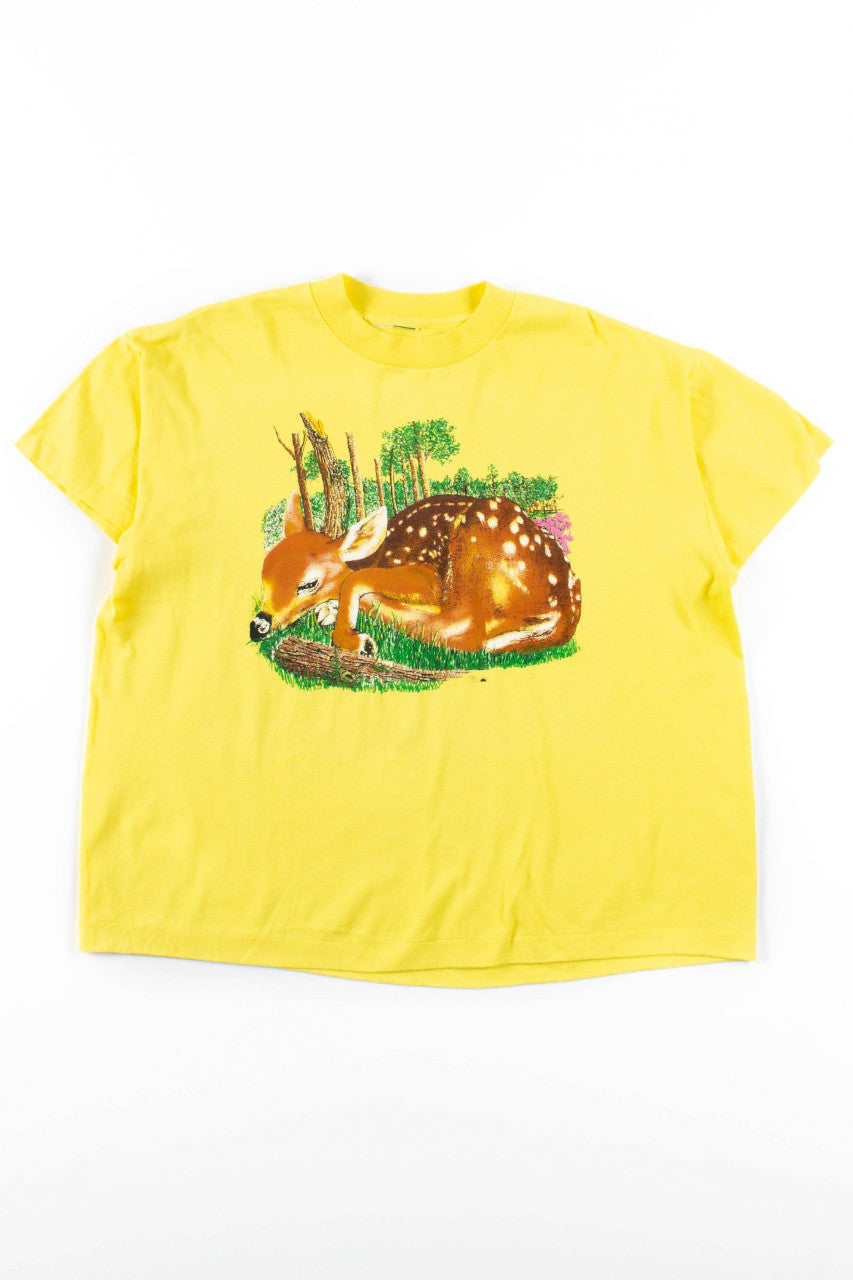 Sleepy Fawn T-Shirt (Single Stitch)