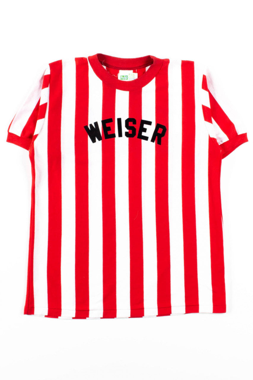 Weiser Striped Vintage Soccer T-Shirt (Single Stitch)