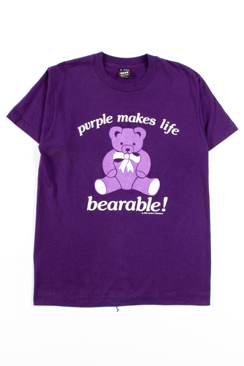 Purple Makes Life Bearable T-Shirt (1982, Single Stitch)
