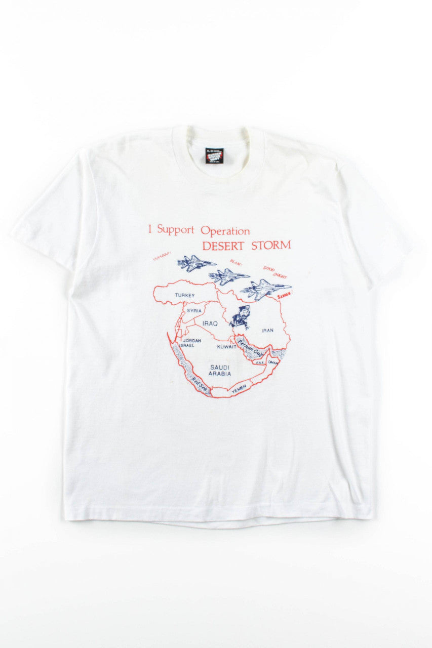 I Support Operation Desert Storm T-Shirt (Single Stitch)
