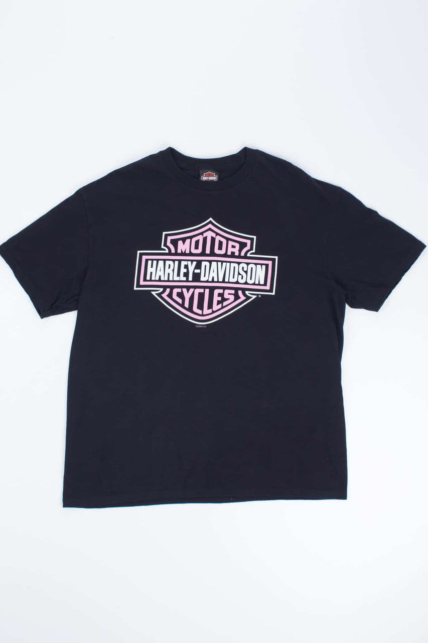 Pink Logo Harley Davidson T-shirt