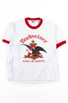 Budweiser King Of Beers Ringer T-Shirt (Single Stitch)