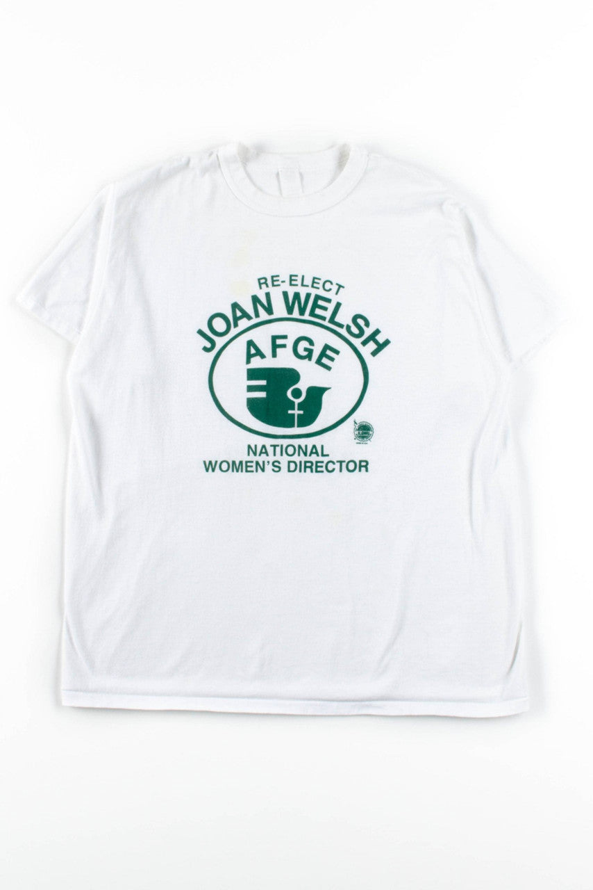 Re-Elect Joan Walsh AFGE T-Shirt (Single Stitch)