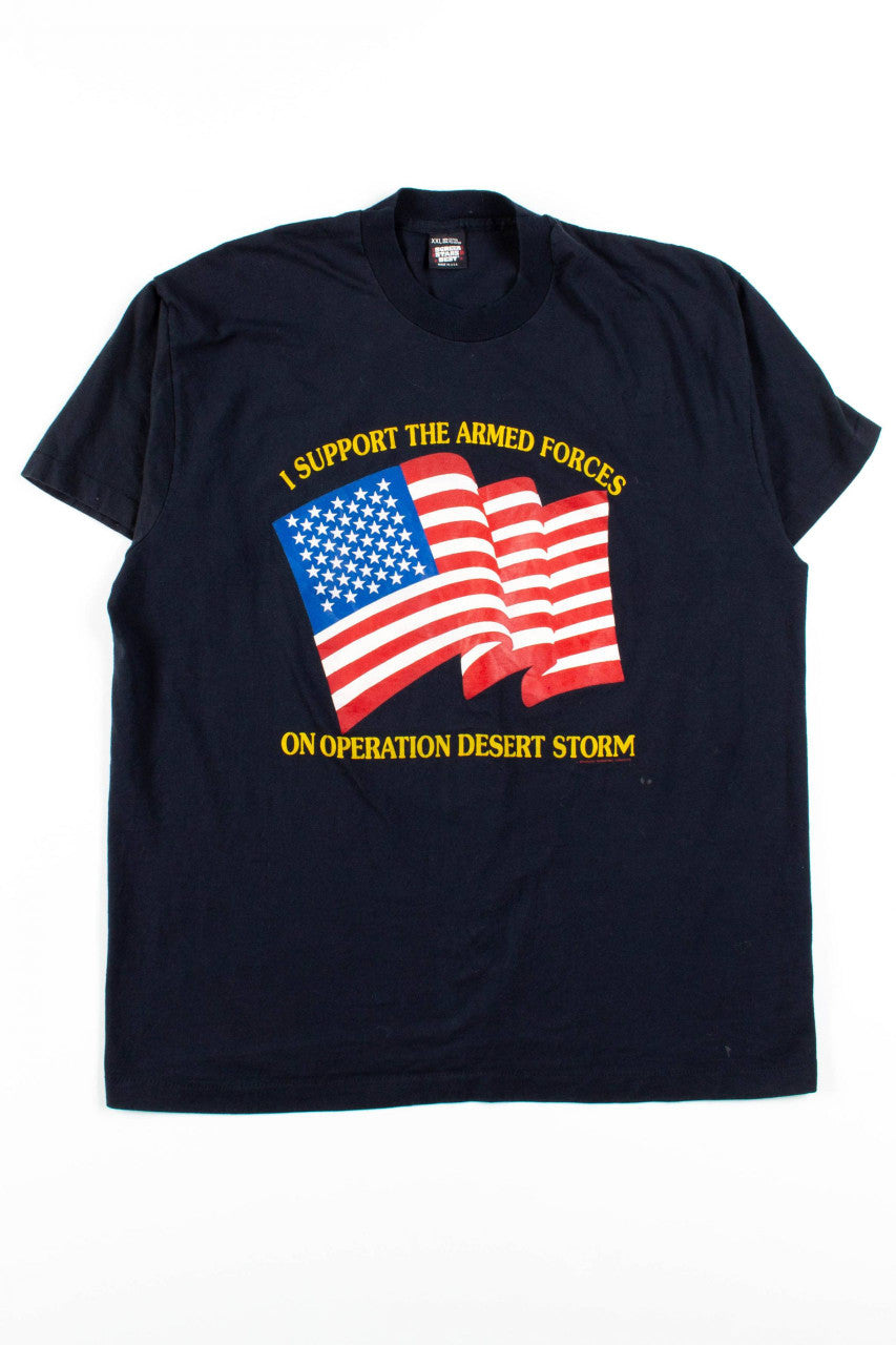 I Support The Armed Forces Desert Storm T-Shirt (Single Stitch)