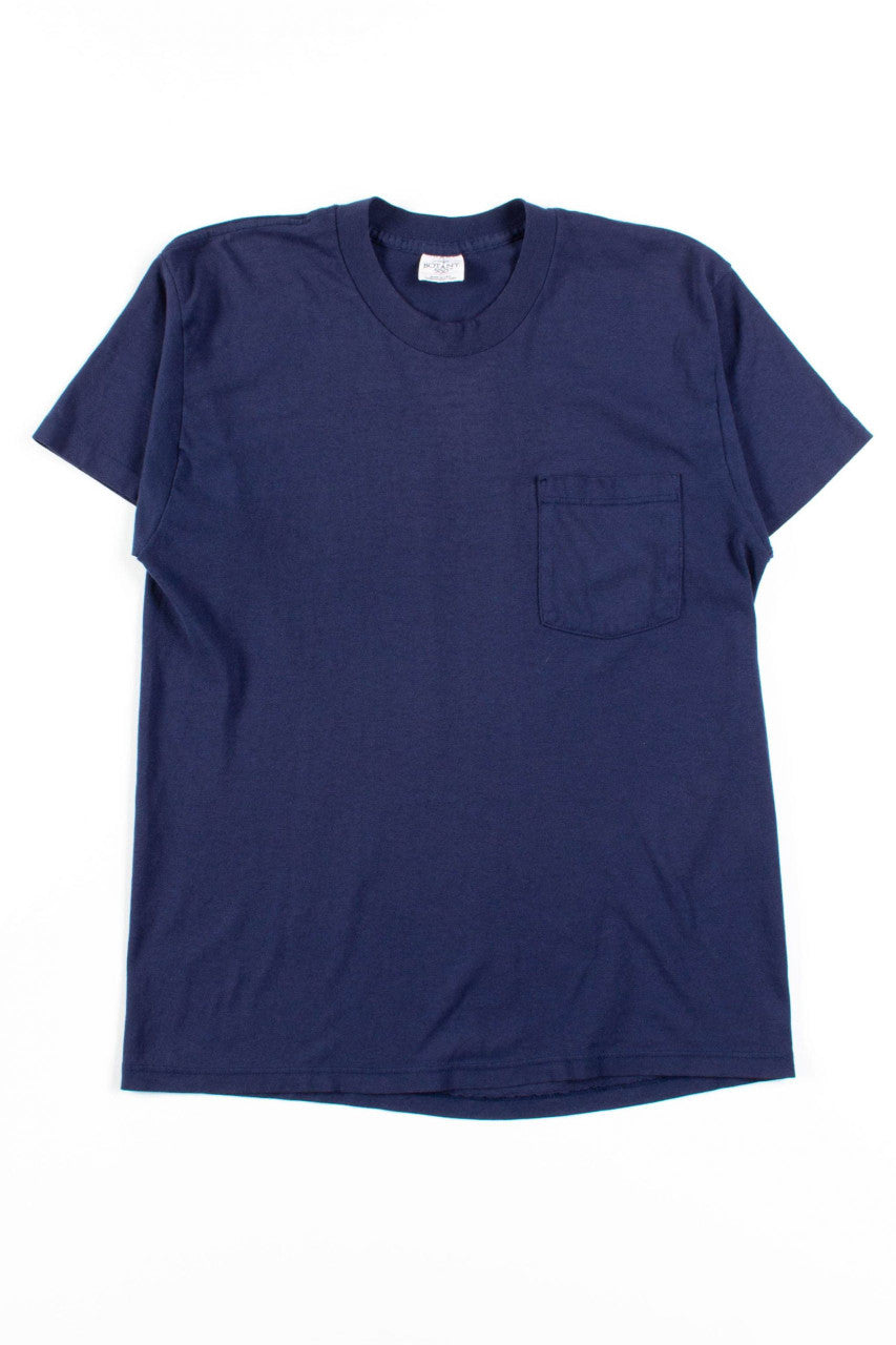 Vintage Navy Pocket T-Shirt (Single Stitch)