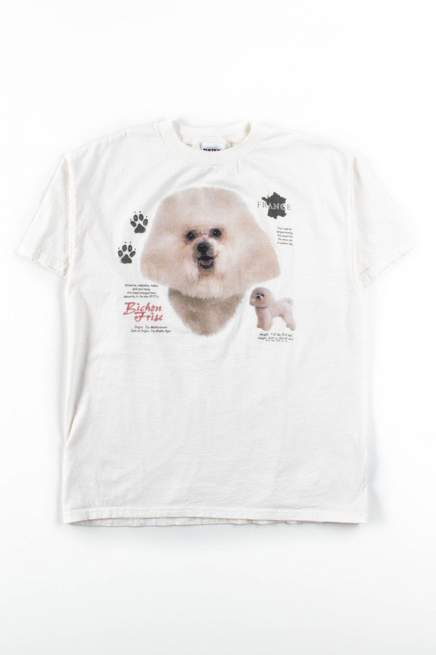 Bichon Frise Descriptive T-Shirt (Single Stitch)