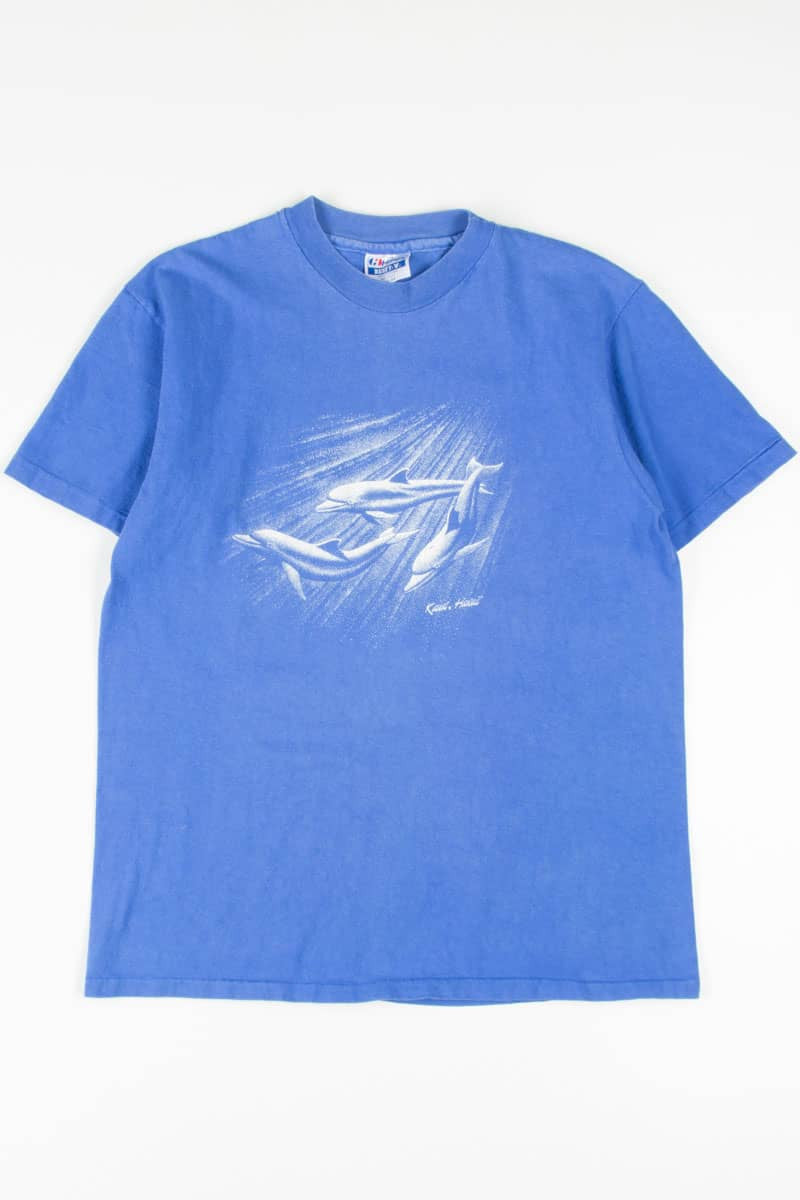 Dolphin Dot Art Kauai Hawaii Souvenir T-Shirt