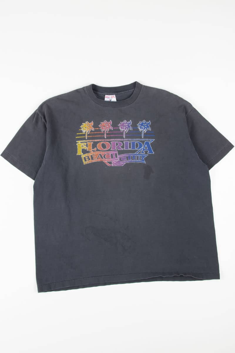Faded Florida Beach Club Souvenir T-Shirt