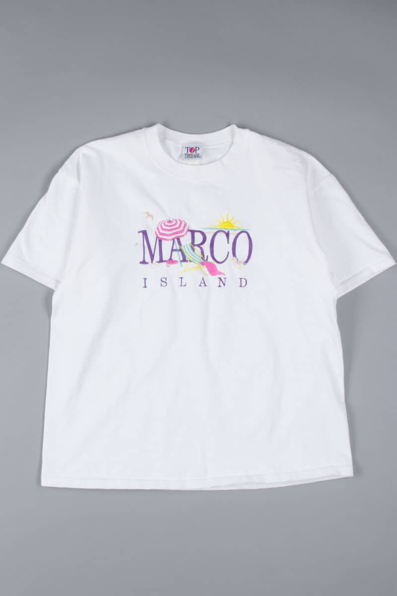 Embroidered Marco Island Souvenir T-Shirt