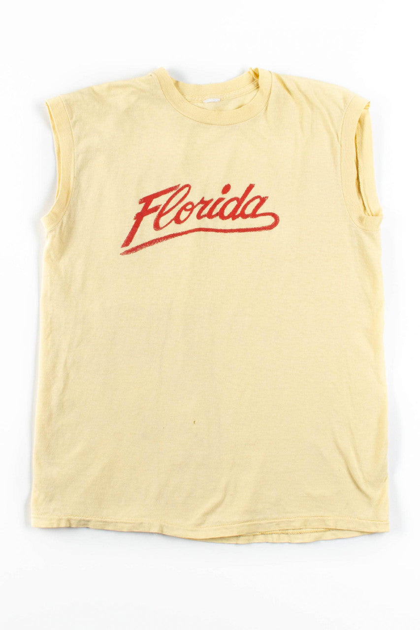Vintage Florida Sleeveless T-Shirt (Single Stitch)