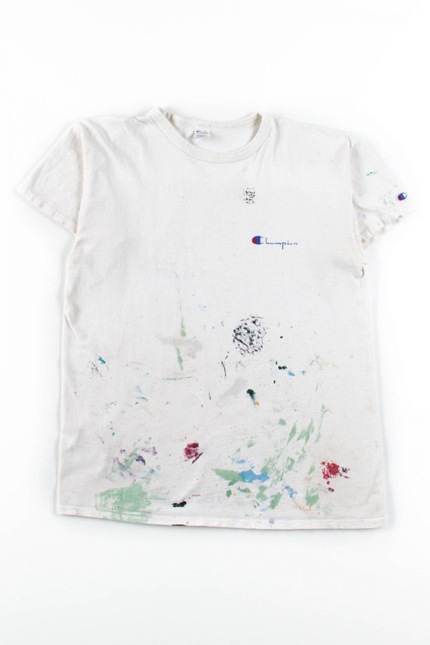 Paint Splatter Champion T-Shirt (Single Stitch)